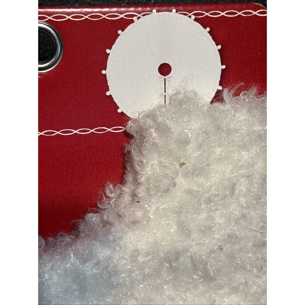 NWT Ashland Christmas Tree Skirt White Fur W/ Poms 48” Soft 59.99 Retail Holiday